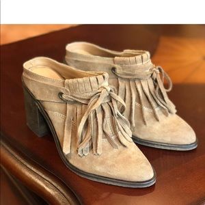 Anthropologie Suede mules